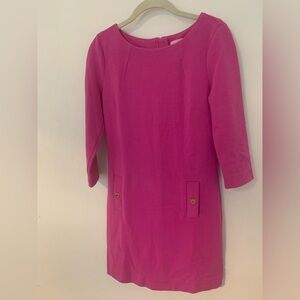 Lilly Pulitzer Dress Hot Pink Barbiecore Womens Size Small Pre Owned Zip A Line